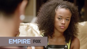 Serayah loose natural hair style