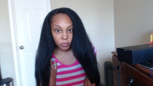 natural hair straightened