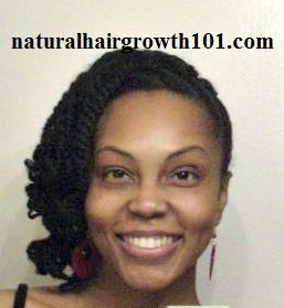Natural Hair Styles -Two Strand Twist Side Updo